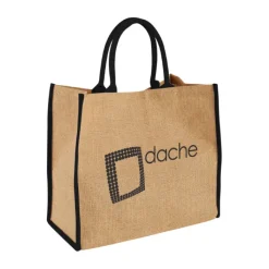 Gift Campaign Shopper di juta personalizzate per la spesa chiusura in velcro Jute Edge><noscript><img width=