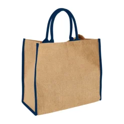 Gift Campaign Shopper di juta personalizzate per la spesa chiusura in velcro Jute Edge><noscript><img width=