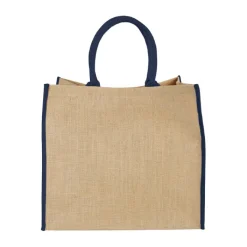 Gift Campaign Shopper di juta personalizzate per la spesa chiusura in velcro Jute Edge><noscript><img width=