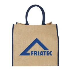 Gift Campaign Shopper di juta personalizzate per la spesa chiusura in velcro Jute Edge><noscript><img width=