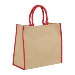 Gift Campaign Shopper di juta personalizzate per la spesa chiusura in velcro Jute Edge><noscript><img width=