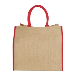 Gift Campaign Shopper di juta personalizzate per la spesa chiusura in velcro Jute Edge><noscript><img width=