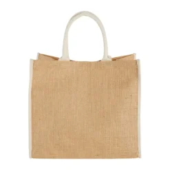 Gift Campaign Shopper di juta personalizzate per la spesa chiusura in velcro Jute Edge><noscript><img width=