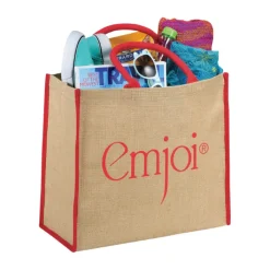 Gift Campaign Shopper di juta personalizzate per la spesa chiusura in velcro Jute Edge><noscript><img width=