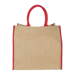 Gift Campaign Shopper di juta personalizzate per la spesa chiusura in velcro Jute Edge><noscript><img width=