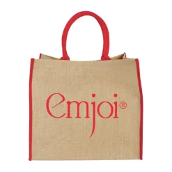Gift Campaign Shopper di juta personalizzate per la spesa chiusura in velcro Jute Edge><noscript><img width=
