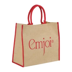 Gift Campaign Shopper di juta personalizzate per la spesa chiusura in velcro Jute Edge><noscript><img width=