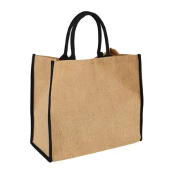 Gift Campaign Shopper di juta personalizzate per la spesa chiusura in velcro Jute Edge><noscript><img width=