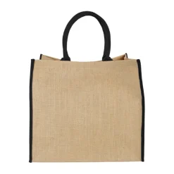 Gift Campaign Shopper di juta personalizzate per la spesa chiusura in velcro Jute Edge><noscript><img width=