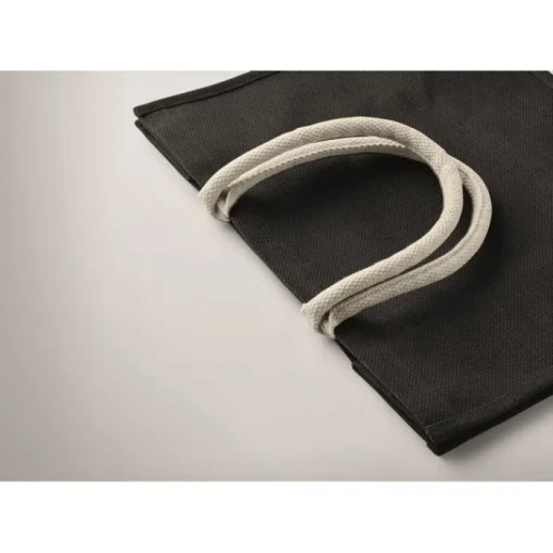 Gift Campaign Shopper di juta personalizzabili con manici corti di cotone Jute Ibiza> Borse In Juta