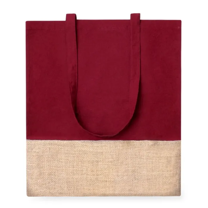 Gift Campaign Shopper in 100% cotone colorato con base in juta 120g/m2> Shopper In Cotone Personalizzate