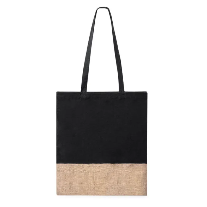 Gift Campaign Shopper in 100% cotone colorato con base in juta 120g/m2> Shopper In Cotone Personalizzate