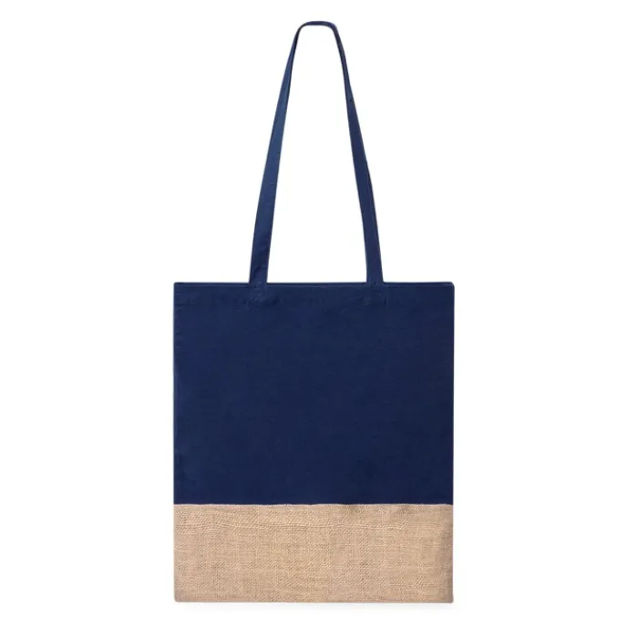 Gift Campaign Shopper in 100% cotone colorato con base in juta 120g/m2> Shopper In Cotone Personalizzate