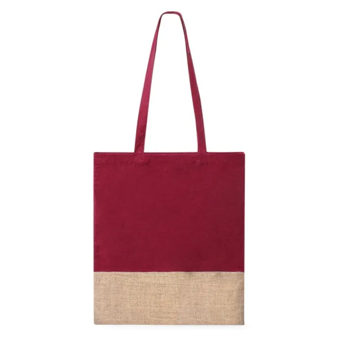 Gift Campaign Shopper in 100% cotone colorato con base in juta 120g/m2> Shopper In Cotone Personalizzate