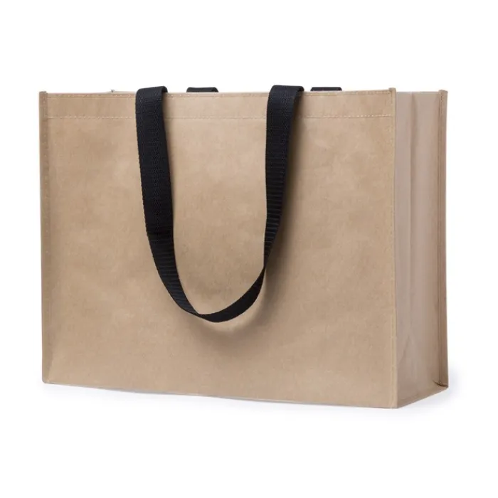 Gift Campaign Shopper in carta e tessuto non tessuto manici neri 140 g/m2 Exclusive> Buste Di Carta