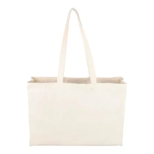 Gift Campaign Shopper in cotone naturale Oeko-Tex® con soffietto da 280 g/m2> Borse Per La Spesa|Shopper In Cotone Personalizzate