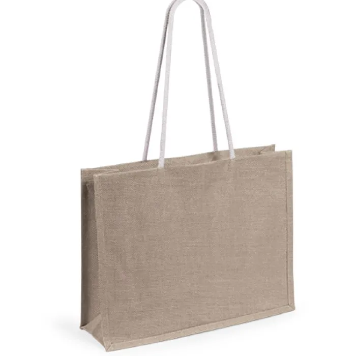 Gift Campaign Shopper in juta con soffietto che sostengono fino 10 kg Jute Colors> Borse In Juta