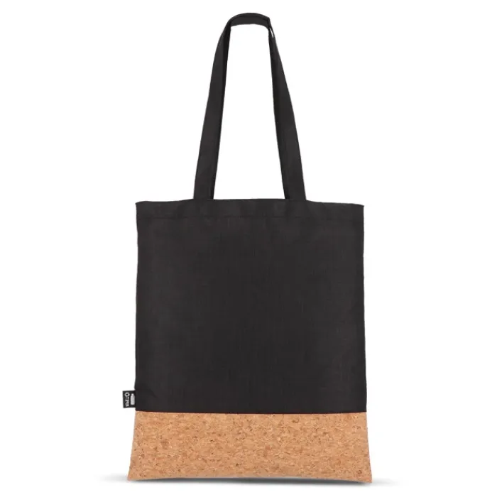 Gift Campaign Shopper in RPET con base in sughero e capacità di 10kg> Borse Di Tela Personalizzate