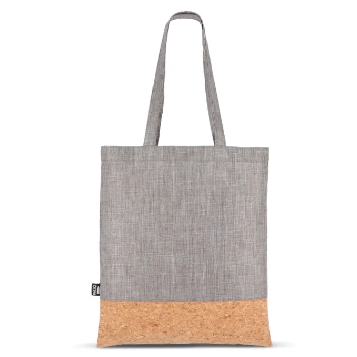 Gift Campaign Shopper in RPET con base in sughero e capacità di 10kg> Borse Di Tela Personalizzate