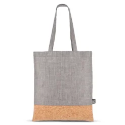 Gift Campaign Shopper in RPET con base in sughero e capacità di 10kg></noscript> Borse Di Tela Personalizzate