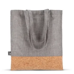 Gift Campaign Shopper in RPET con base in sughero e capacità di 10kg></noscript> Borse Di Tela Personalizzate