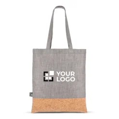 Gift Campaign Shopper in RPET con base in sughero e capacità di 10kg></noscript> Borse Di Tela Personalizzate