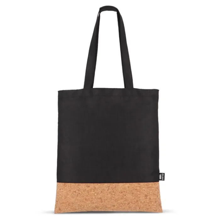 Gift Campaign Shopper in RPET con base in sughero e capacità di 10kg> Borse Di Tela Personalizzate