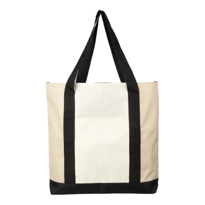 Gift Campaign Shopper in rPET dai manici neri e tasca frontale aperta> Borse Per La Spesa|Borse Di Tela Personalizzate