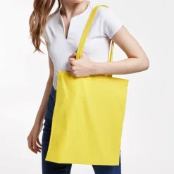 Gift Campaign Shopper in tessuto di cotone con manico lungo in vari colori></noscript> Borse Per La Spesa