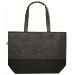 Gift Campaign Shopper personalizzata in feltro con fondo in nero Duo City RPET> Borse Di Tela Personalizzate