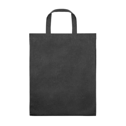 Gift Campaign Shopper pieghevole in cotone con tasca esterna e manici corti 140g/m2> Shopper In Cotone Personalizzate