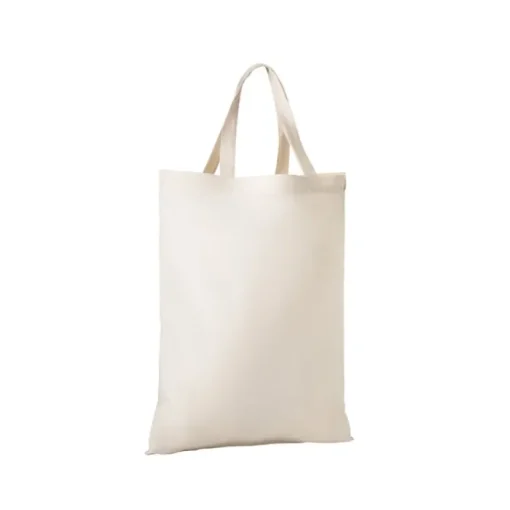 Gift Campaign Shopper promozionale pieghevole in cotone con manici corti 140g/m2> Shopper In Cotone Personalizzate