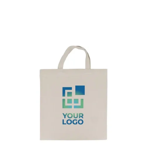 Gift Campaign Shopper pubblicitaria con manici corti in cotone OEKO-TEX da 220g/m2> Shopper In Cotone Personalizzate