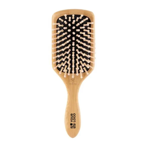 Gift Campaign Spazzola per capelli personalizzata con logo in bambù FSC Bamboo Black> Gadget Per Parrucchieri
