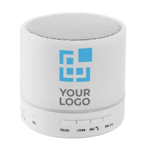 Gift Campaign Speaker gadget bluetooth in ABS con finitura gommata e luce LED Disco> Casse Personalizzate
