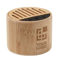 Gift Campaign Speaker wireless 5.3 in ABS e bambù con indicatore luminoso a LED OM></noscript> Casse Personalizzate
