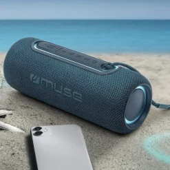 Gift Campaign Speaker wireless cilindrico con protezione IPX5 e dettagli LED 20W></noscript> Casse Personalizzate