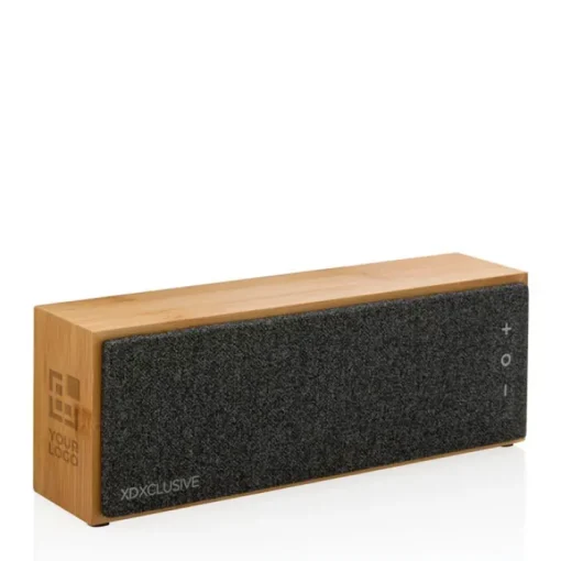Gift Campaign Speaker wireless rettangolari in bambù e ABS riciclato Luxury 10W> Casse Personalizzate