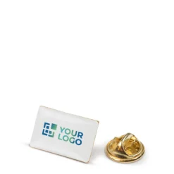 Gift Campaign Spille pubblicitarie in metallo con chiusura a farfalla 19x13mm></noscript> Spille