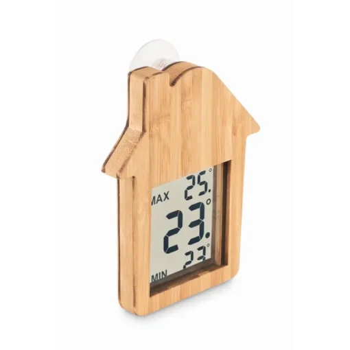 Gift Campaign Stazione meteo a forma di casa in bamboo ventosa batteria inclusa Home> Altri Gadget Pubblicitari