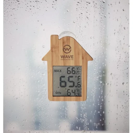 Gift Campaign Stazione meteo a forma di casa in bamboo ventosa batteria inclusa Home> Altri Gadget Pubblicitari