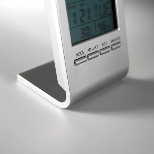 Gift Campaign Stazione meteo con logo schermo LCD blu con ora data sveglia Clearsky> Altri Gadget Pubblicitari