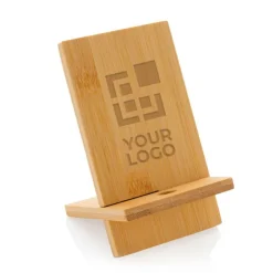 Gift Campaign Supporto cellulare promozionale in bambù con foro per cavi Nature FSC></noscript> Gadget Ecologici