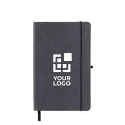 Gift Campaign Taccuini con logo A5 con elastico pagine a righe Recycled Leather> Taccuini Ecologici