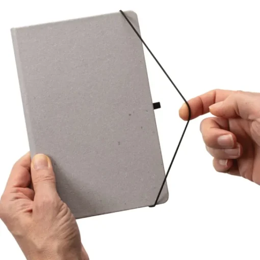 Gift Campaign Taccuini con logo A5 con elastico pagine a righe Recycled Leather> Taccuini Ecologici