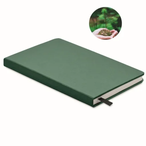 Gift Campaign Taccuini con logo A5 sostenibile pagine a righe riciclate Grow> Taccuini Ecologici