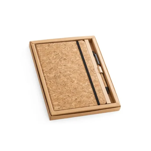 Gift Campaign Taccuini ecologici A5 copertina bambù con elastico pagine a righe Cork> Taccuini Ecologici