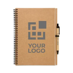 Gift Campaign Taccuini ecologici personalizzati pagine bianche e penna blu EcoBasic Large></noscript> Gadget Ecologici|Taccuini Con Penna