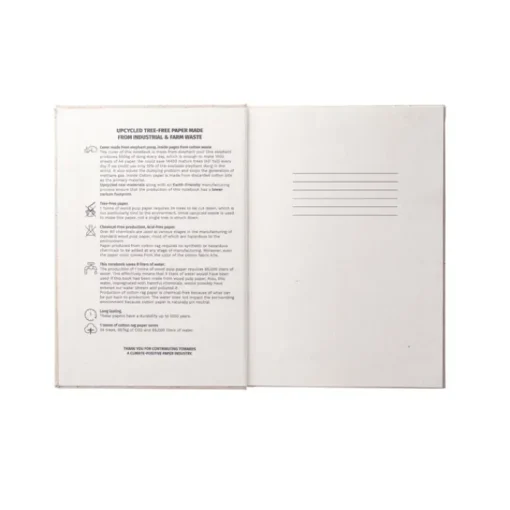 Gift Campaign Taccuini ecologici pubblicitari A5 pagine a righe cotone Rigid Elefant> Taccuini Ecologici|Quaderni A5