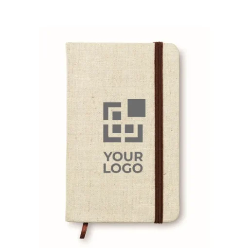Gift Campaign Taccuini personalizzabili A6 in tela con pagine a righe ed elastico Canvas> Taccuini Tascabili E Quadernini A6